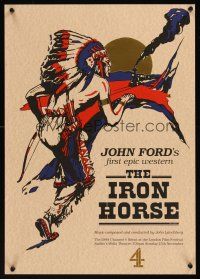 4r034 IRON HORSE foil English half crown R94 O'Brien in Ford's transcontinental railroad epic!