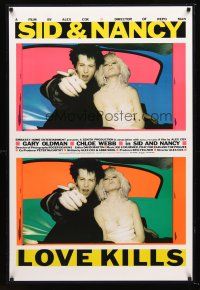4r027 SID & NANCY English 1sh '86 Gary Oldman & Chloe Webb, punk rock classic directed by Alex Cox!