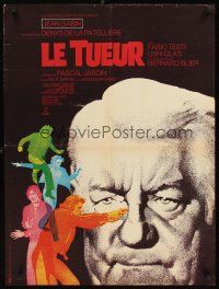 4r694 KILLER French 23x32 '72 Denys de La Patelliere, Hurel art of Jean Gabin!