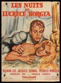 4r710 NIGHTS OF LUCRETIA BORGIA French 23x32 '60 Le Notti di Lucrezia Borgia, sexy Belinda Lee!