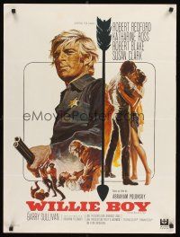 4r724 TELL THEM WILLIE BOY IS HERE French 23x32 '70 cool art of Robert Redford, Katharine Ross!