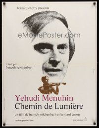 4r733 YEHUDI MENUHIN STORY French 23x32 '70 Francois Reichenbach, Ferracci art of violinist!