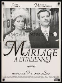 4r775 MARRIAGE ITALIAN STYLE French 15x21 R00s de Sica's Matrimonio all'Italiana, Loren, Mastroianni
