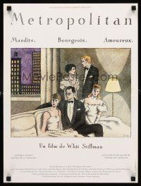 4r776 METROPOLITAN French 15x21 '90 Whit Stillman's film about the downwardly mobile!
