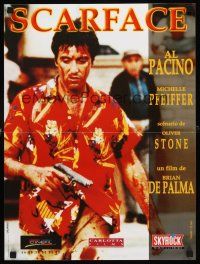 4r788 SCARFACE French 15x21 R80s bloody Al Pacino as Tony Montana, Brian De Palma, Oliver Stone!