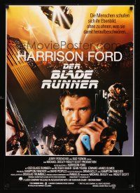 4r038 BLADE RUNNER German '82 Ridley Scott, different montage of Harrison Ford & cast!