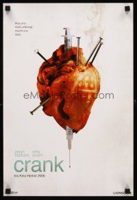4r035 CRANK teaser German 12x19 '06 Jason Statham, wild image of abused heart!