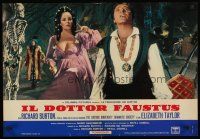 4r337 DOCTOR FAUSTUS Italian photobusta '68 Elizabeth Taylor & director & star Richard Burton!
