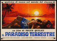 4r340 FRATELLO MARE Italian photobusta '75 Folco Quilici, great sexy art of native girl!