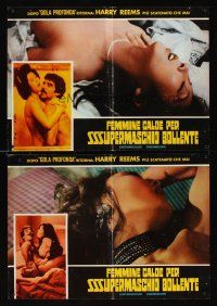 4r344 HARRY & HIS GEISHA GIRLS 3 Italian photobustas '79 Harry Reems & sexy near-naked girls!