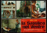 4r356 NAZI LOVE CAMP Italian photobusta '77 Sirpa Lane, Giancarlo Sisti, classic bad taste!
