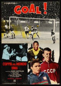 4r308 GOAL THE WORLD CUP 2 Italian lrg pbustas '67 football soccer documentary, Goal!
