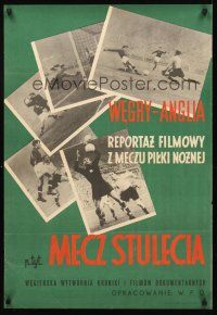 4r066 MECZ STULECIA Polish 23x33 '60s Hungary VS. England, soccer football sports!