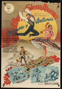 4r245 ELREY DE SIERRA MORENA Spanish '49 Adolfo Aznar, Hermoso art of dancers!