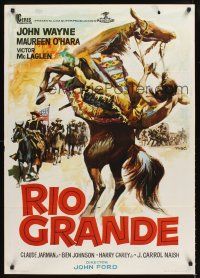 4r277 RIO GRANDE Spanish R60s John Wayne & Maureen O'Hara, art of Native American on horse!