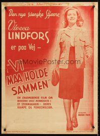 4r019 MORGONDAGENS MELODI Swedish 24x33 '42 great full-length portrait of young Viveca Lindfors!
