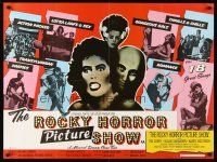 4s774 ROCKY HORROR PICTURE SHOW REPRO British quad '75 wacky images of 'hero' Tim Curry & cast!