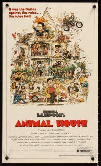 4s638 ANIMAL HOUSE Topps poster '81 John Belushi, Landis classic, art by Rick Meyerowitz!