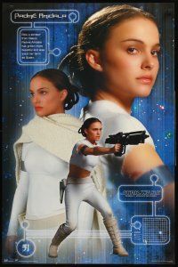 4s639 ATTACK OF THE CLONES commercial poster '02 Star Wars Episode II, Natalie Portman!