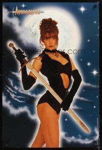 4s591 AVENGELYNE promotional poster '95 great image of Cathy Christian as sexy superhero w/sword!