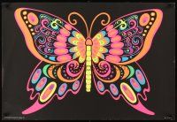 4s599 BUTTERFLY Canadian commercial poster '70s trippy psychedelic art!