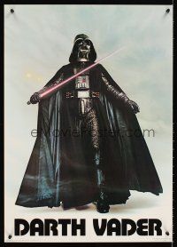4s649 DARTH VADER commercial poster '77 cool image of Sith Lord w/lightsaber!