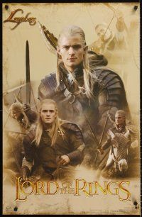 4s670 LORD OF THE RINGS: THE TWO TOWERS commercial poster '02 Tolkien, Orlando Bloom as Legolas!