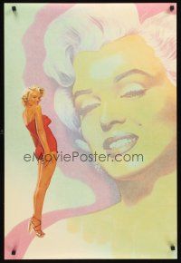 4s671 MARILYN MONROE English commercial poster '85 Gulbis art of sexy starlet full-length & portrait