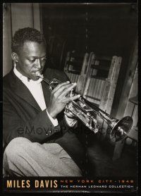 4s620 MILES DAVIS English commercial poster '99 great image of jazz great w/trumpet!