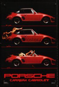 4s622 PORSCHE CARRERA CABRIOLET commercial poster '85 great images of sexy woman & car!