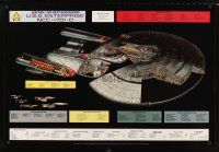 4s691 STAR TREK: THE NEXT GENERATION TV commercial poster '87 diagram of the USS Enterprise!