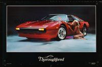 4s629 THOROUGHBRED commercial poster '84 Ferrari 308 & sexy nude woman!