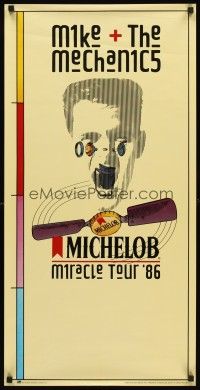 4s154 MIKE & THE MECHANICS: MICHELOB MIRACLE TOUR concert poster '86 wild art!