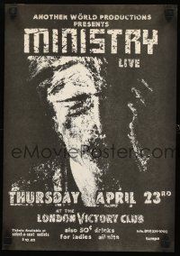 4s155 MINISTRY: LONDON VICTORY CLUB concert poster '87 wild creepy artwork!