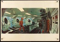 4s052 2001: A SPACE ODYSSEY 4 color Italian/Eng 27.5x39.25 stills '68 images in Cinerama format!