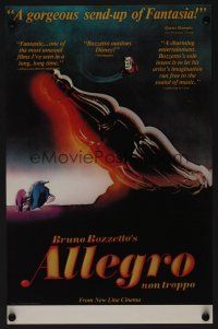 4s359 ALLEGRO NON TROPPO New Line Cinema 1st release 11x17 special poster '78 Bruno Bozzetto