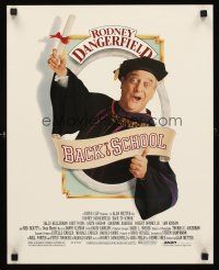 4s712 BACK TO SCHOOL mini poster '86 Rodney Dangerfield goes to college with his son, great image!
