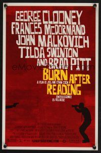 4s718 BURN AFTER READING mini poster '08 Joel & Ethan Coen, intelligence is relative!