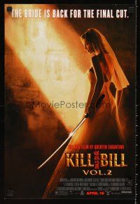 4s728 KILL BILL: VOL. 2 mini poster '04 bride Uma Thurman with katana, Quentin Tarantino