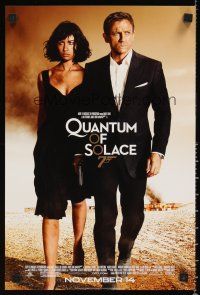 4s741 QUANTUM OF SOLACE advance mini poster '08 Daniel Craig as James Bond + sexy Kurylenko!