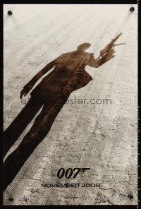 4s740 QUANTUM OF SOLACE teaser mini poster '08 Daniel Craig as James Bond, cool shadow image!