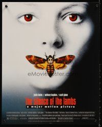 4s749 SILENCE OF THE LAMBS 3 mini posters '90 Jodie Foster & Anthony Hopkins w/moth over mouth!