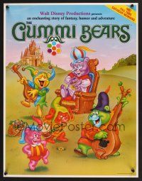 4s357 ADVENTURES OF THE GUMMI BEARS TV special 18x23 '85 Walt Disney, cute art of cartoon bears!