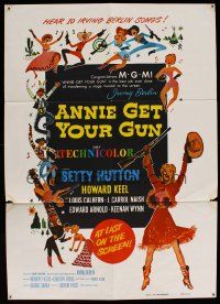 4s362 ANNIE GET YOUR GUN soundtrack poster '70s Betty Hutton as the greatest sharpshooter!