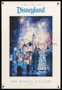4s021 ART OF DISNEYLAND art print special 24x36 1988 Goozee art of Magic Kingdom, Holiday Fireworks!