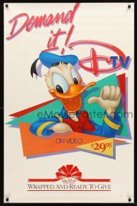 4s400 DISNEY DTV TV video special 26x40 '85 great art of wacky Donald Duck!