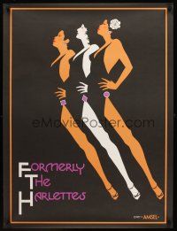 4s181 FORMERLY THE HARLETTES 25x33 music poster '77 Richard Amsel art of sexy singers!