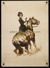 4s086 FRANK FRAZETTA art print '78 art of pretty Madame Derringer on horseback!