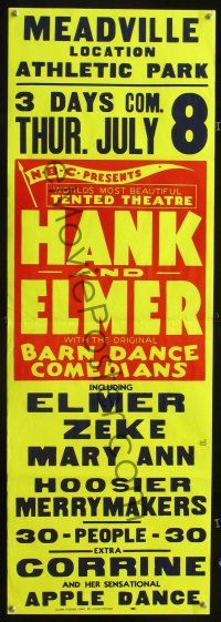 4s230 HANK & ELMER JULY 8TH special poster '26 early radio comics!