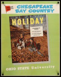 4s253 HOLIDAY NOVEMBER 1951 special poster 22x28 '51 Chesapeake Bay Country & hunters